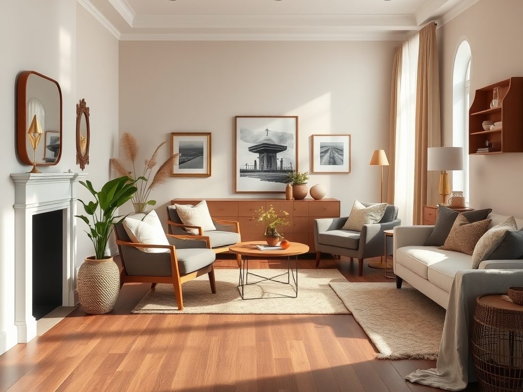 Podłoga w odcieniu orzecha: jak łączyć kolory i materiały dla harmonijnej aranżacji wnętrza